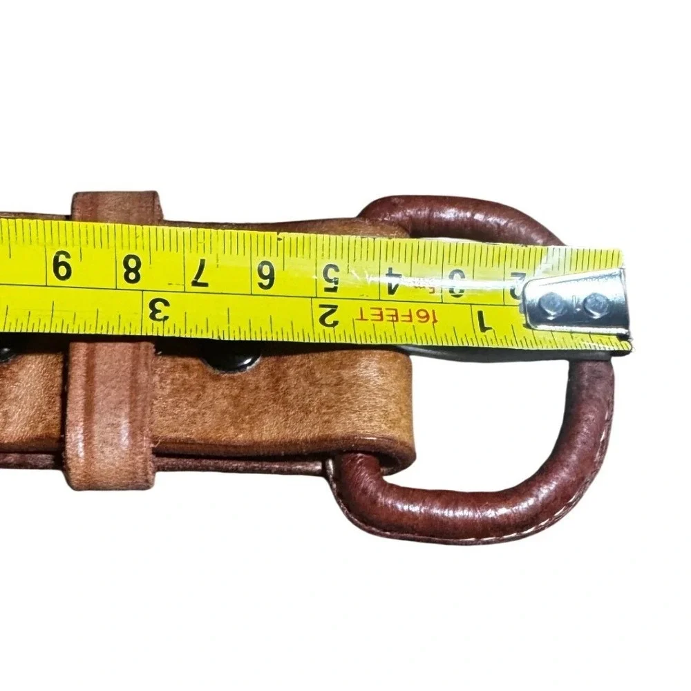 Vintage Alatorre Tooled Leather Belt Wove inlay Western Mexico 33